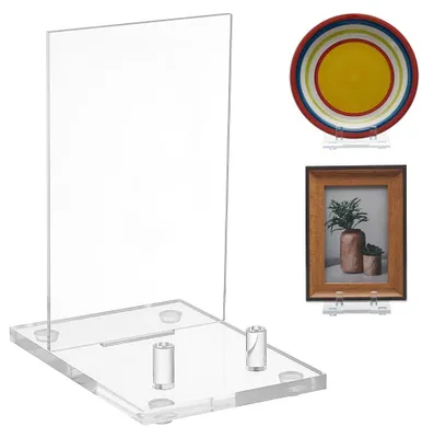 2er-Pack Acryl-Buchständer, transparent, 10x14,5x15,7 cm