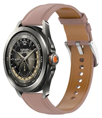 Produktbild von Für Xiaomi Watch S4 Sport Echtleder Armband mit Edelstahl-Schnellverschluss Rosa