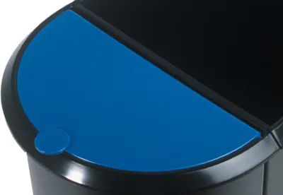 Image de helit H7360334 Couvercle pour corbeille à papier Duo-System bleu