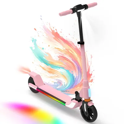 Produktbild von Elektroscooter Kinder Für 8-16 Jahren, Klappbar Jugendliche Elektroroller, 200W,  5,2Ah AKKU, Reichweite 10-20 km, Bis 20 km/h, LED, E-Scooter Rosa
