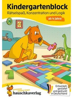 Produktbild von Kindergartenblock ab 4 Jahre - Rätsel-Spaß, Konzentration und Logik