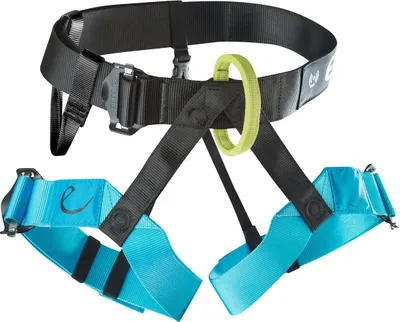 Hüftgurt "Joker Junior II" von Edelrid in Schwarz und Blau; geeignet für Klettern.