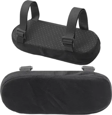 Produktbild von 2-teiliges Armpolster für Bürostühle mit verstellbaren Riemen, Memory Foam-Armlehnenbezug für Schreibtisch- und Gaming-Stuhl, Mehrzweck-Ellenbogenstützkissen