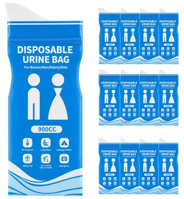12er-Pack Urinbeutel 900 ml, Einweg, tragbar, für unterwegs