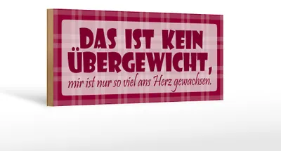 Produktbild von Holzschild Spruch 27x10cm Das ist kein Übergewicht