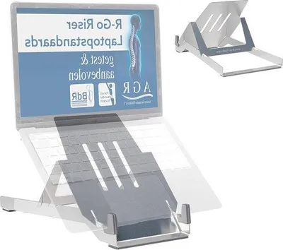 Obrázek produktu pro Ergonomický stojan na notebook, výškově nastavitelný, hliník, stříbrný, 10–22 palců