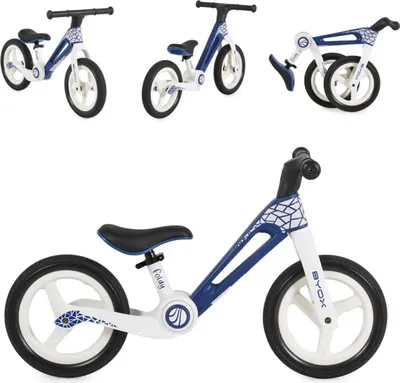 Obrázok produktu pre Byox balančný bicykel Foldy 12 palcov,Polyuretánpneumatiky, skladací, nastaviteľné sedadlo, do 35 kg modrý
