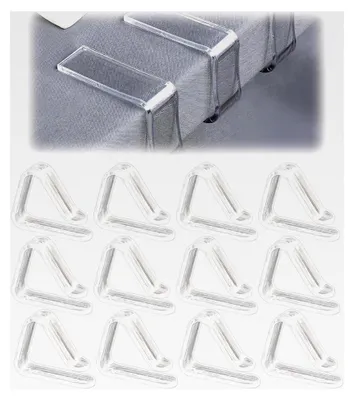 Produktbild von Tischdeckenklammern, 12 Stück, Kunststoff, transparent
