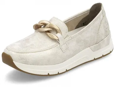 Zdjęcie produktu dla Rieker damskie wsuwane sneakersy sportowe na łańcuszku 58944, rozmiar:38 EU, kolor:Beżowy