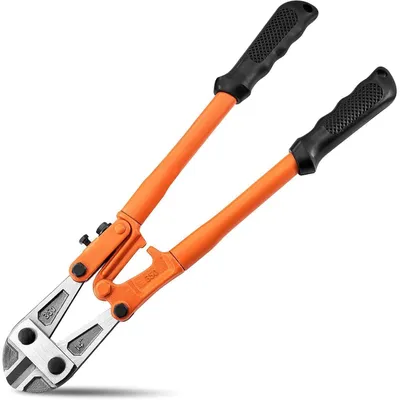 Produktbild von Bolzenschneider 35 cm 14 Zoll zum Schneiden von Zaun, Draht, Kette, Metallstangen, Schrauben, Schlössern, Nieten, Vorhängeschlössern, gummierten Griffen