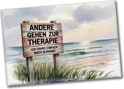 Produktbild von BLÅVAND statt Therapie Strandszene Souvenir Souvenir Magnet