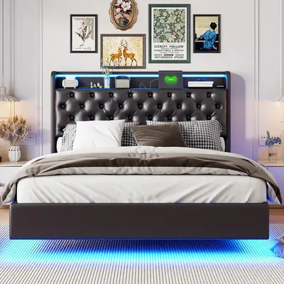 Immagine prodotto di Letto matrimoniale - Letto imbottito - Letto contenitore - Letto singolo - Letto in ecopelle - 160x200 cm