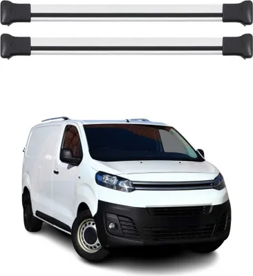 Image de Barres de toit transversales pour Citroen Jumpy 2016-2025 Aluminium Gris