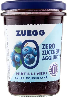 Produktbild von Mirtilli zuckerfreie Heidelbeer-Konfitüre 220g - Zuegg