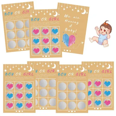 7 Scratch-Off-Karten Geschlechtsenthüllung Mädchen