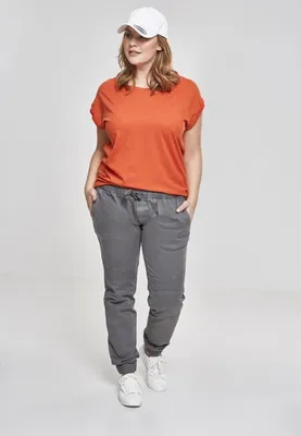 Obrázek produktu pro Dámské tričko Urban Classics Ladies Extended Shoulder Tee rust orange - XL