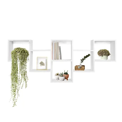 Produktbild von Domax Home - Wandregal Schweberegal Bücherregal - FTS 2, 159x66x18 cm, Weiß