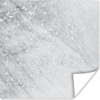Produktbild von MuchoWow® Poster Marmor - Adern - Glitzer 100x100 cm - Babyzimmer