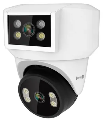 Obrázok produktu pre Kruger&Matz KM2221 Kamera s 2 objektívmi, 360°, Wi-Fi IP, 4 MP, Tuya Smart Life, biela