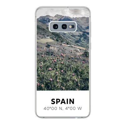 Produktbild von MuchoWow® Handyhülle Schutzhülle Hülle für Samsung Galaxy S10e Spanien - Berge - Blumen Silikon Softcase Handy Hülle - Handy