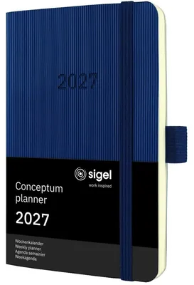 Produktbild von Wochenkalender Conceptum 2027 Softcover dunkelblau 176 Seiten ca. A6