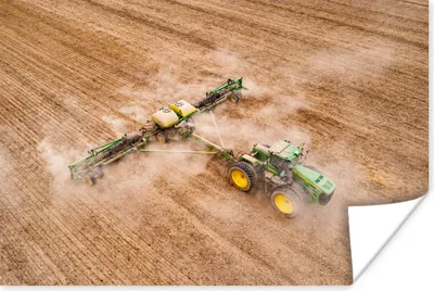 Produktbild von MuchoWow® Poster Traktor - Feld - Bauernhof - Landwirt - Grün 120x80 cm - Bilder