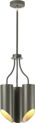 Produktbild von Quinto Kronleuchter dunkelgrau, nickel poliert  Elstead Lighting QUINTO3-GPN