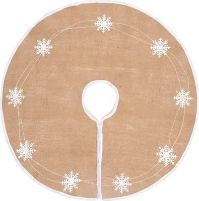 Produktbild von Kunstbaumrock 75 cm weiße Schneeflocke Weihnachtsdekoration Schneeornamente