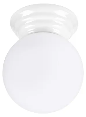 Zdjęcie produktu dla Lampa sufitowa ceramiczna szkliwiona ZORI biała 1xG9x8W ceramika / gips wym:12x12x16cm IP44 Sollux Lighting