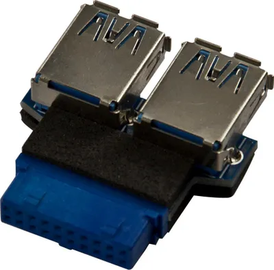 Image de DELOCK USB3.0 Adapter Pinheader -> 2x A Bu/Bu nebeneinand