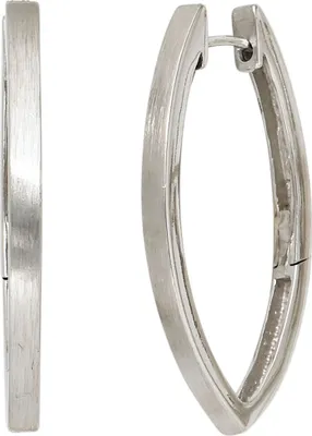 Produktbild von JOBO Creolen 925 Sterling Silber rhodiniert mattiert Ohrringe