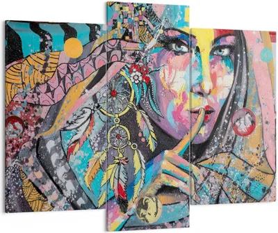 Produktbild von Bild auf Leinwand - Leinwandbild - frau folklore - 130x100cm - Wand Bild - Wanddeko - Wandbilder - Leinwanddruck - Bilder - Kunstdruck - Wanddekoration - Leinwand bilder - Wandkunst - CB130x100-3427