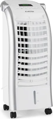 Produktbild von Klarstein Luftkühler mit 6 L Tank, 444 m3/h, 55 W, 51 dB - Normal-/Nacht-/Naturmodus, 1-15 h Timer, Fernbedienung - Luftbefeuchter, Klimaanlage, Ventilator mit LED, 2 Kühlakkus