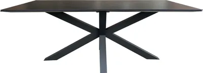 Produktbild von Tisch Malaga - 200 x 90 cm - gesinterter Stein dunkelgrau - Gestell Kreuz-Form