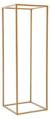 Immagine prodotto di Set di supporti per fiori - Supporti rettangolari per decorazioni da tavola - Set da 10 pezzi in metallo - Portavasi cilindrici alti - Per matrimoni e feste - Oro