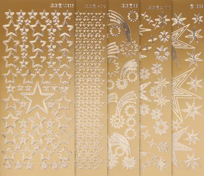 Produktbild von VBS Reliefsticker-Set "Sternenzauber" Gold