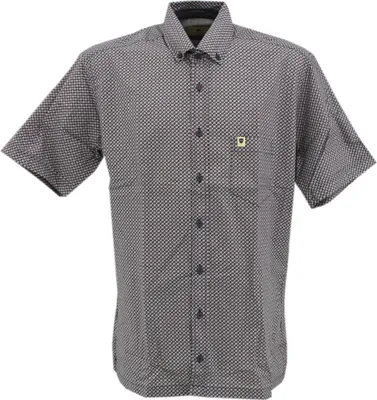 Produktbild von 30229 Hatico, ,  Herren kurzarm Hemd, Popeline, blau weiß rot gemustert, XL