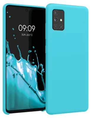 Produktbild von kwmobile Handyhülle für Samsung Galaxy A51 Hülle - Case Silikon - Kabelloses Laden - Schutzhülle Cover in Cool Glacier