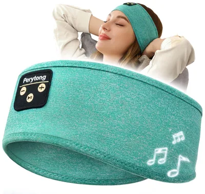 Produktbild von Schlaf-Kopfhörer Bluetooth Schlaf-Kopfhörer weiches elastisches Kopfband bequem Cool Tech Gadgets Schlafgeschenke für Männer und Frauen Grün