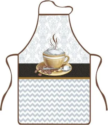 Image de Tablier de cuisine à nouer, imprimé « Cappuccino II »