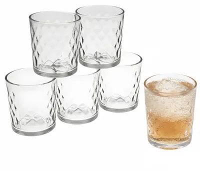 Produktbild von Gerimport Wasserglaser / Trinkglaser Diamand - 6x Stuck - transparent - 265 ml
