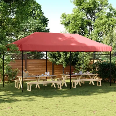 Immagine prodotto di Tenda per feste pieghevole pop-up rosso bordeaux 580x292x315 cm