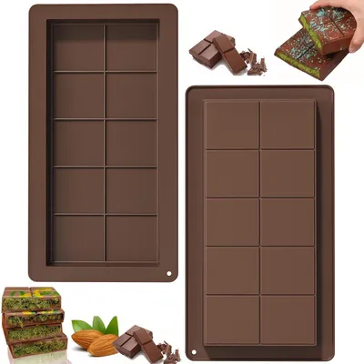 Silikon-Chocoladeform für Dubai-Schokolade, 2 Stück, tief