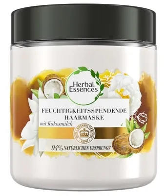 Zdjęcie produktu dla Herbal Essences Coconut Milk Hydrate Mask 250ml, 250 ml, Kobiety, Włosy zniszczone, Włosy suche, Wszystkie kolory, Nawilżający, Ochrona, Świecący, Wzmacniający, Kokos