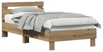 Produktbild von vidaXL Bettrahmen Artisan-Eiche 193 x 95 x 88 cm Holzwerkstoff