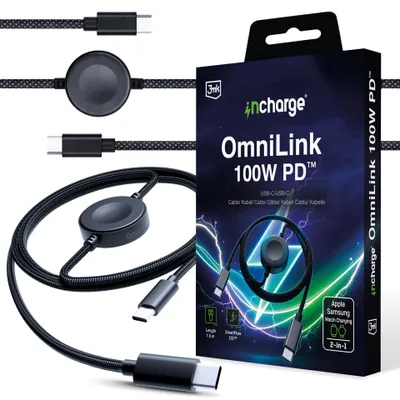 Immagine prodotto di 3mk InCharger OmniLink Cavo da USB-C a USB-C PD 100W 1.5m Nero