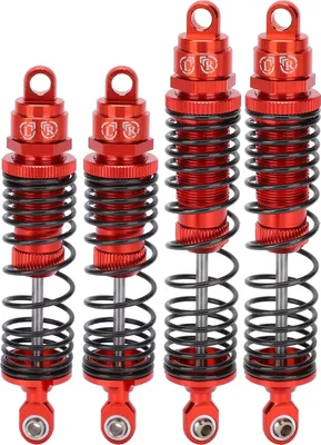 Obrázek produktu pro 4ks RC kovové přední a zadní tlumiče pro TRAXXAS / SLASH 1/10 RC autaČervený