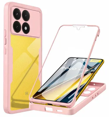 Produktbild von Techsuit ColorVerse 360 Hülle mit Schutzfolie für Xiaomi Poco X6 Pro - Rosa