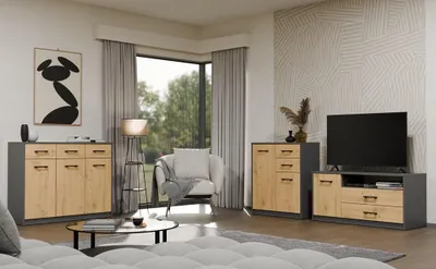 Produktbild von Kommode modern 2 Türen 2 Schubladen Simplo