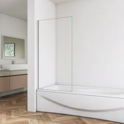Produktbild von 70x140cm 6mm NANO Glas Duschabtrennung Badewannenaufsatz Glaswand Dusche Duschtrennwand